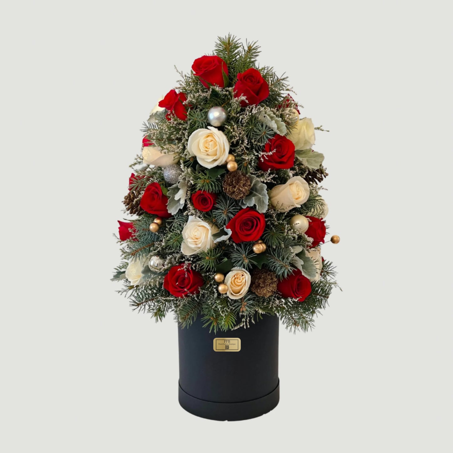 Elegant Christmas Floral Tree Arrangement