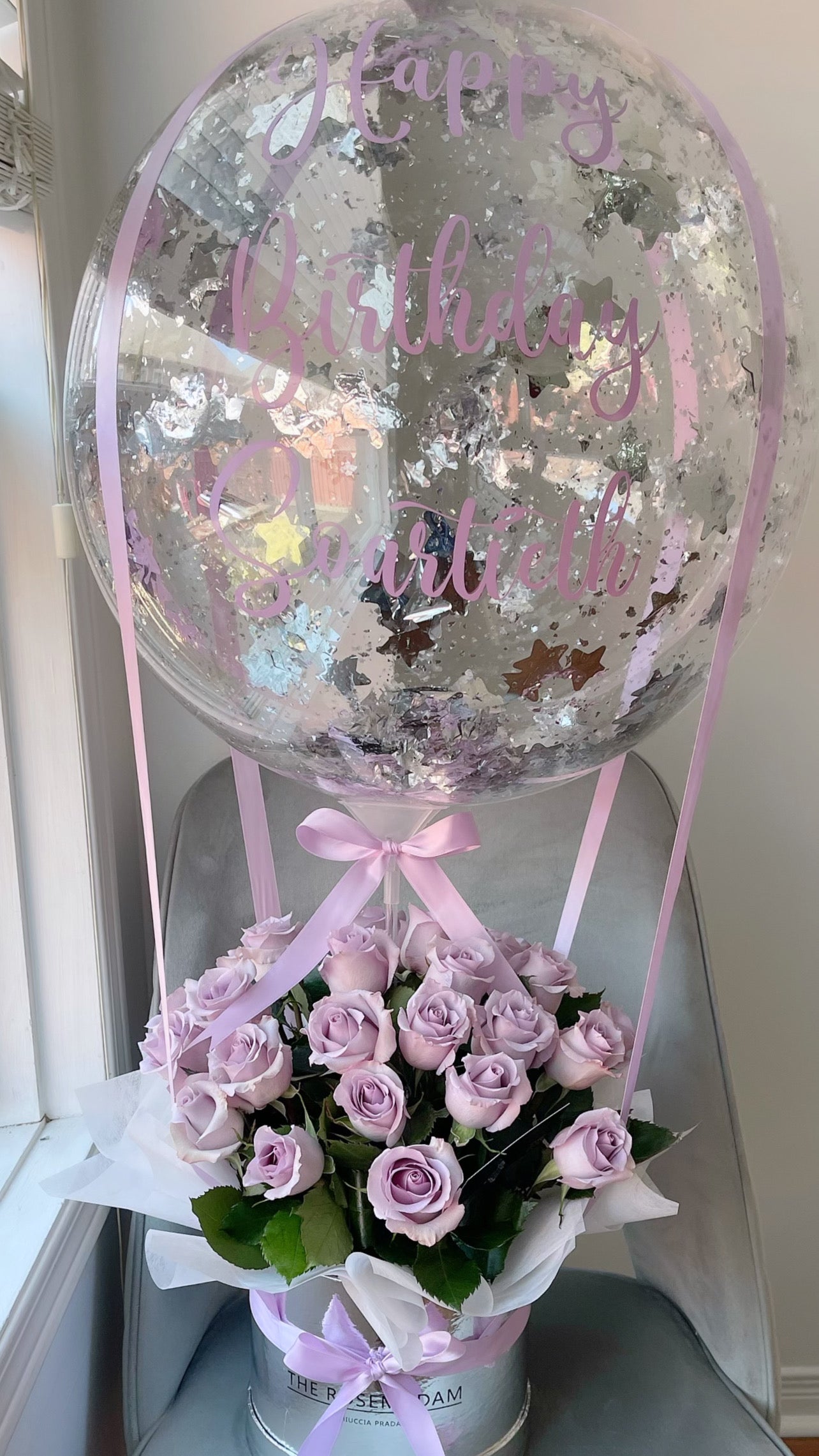 Lilac Roses Arrangement for Mom