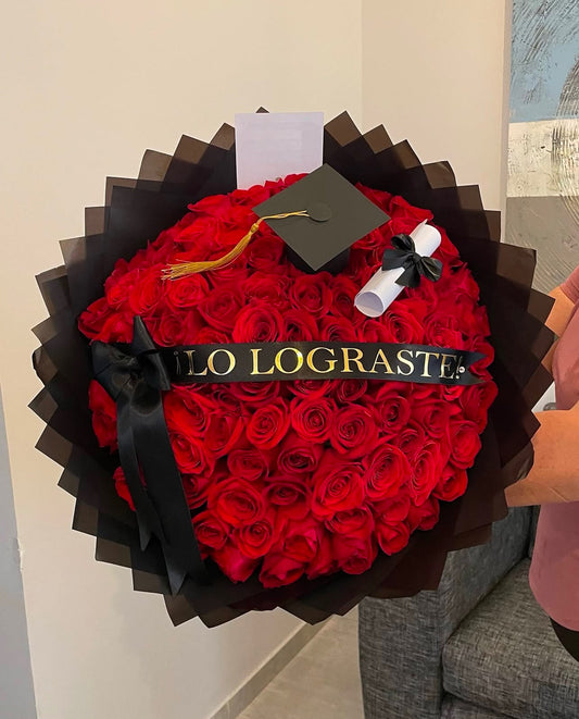 “You Did It!” Graduation Red Rose Bouquet