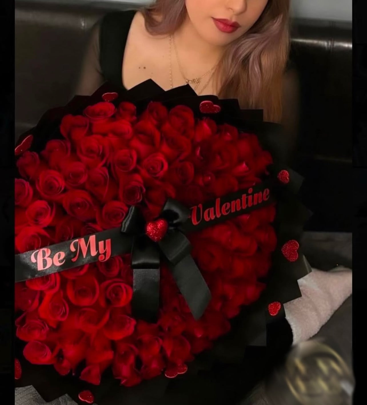 Romantic Red Rose Bouquet with Teddy Bear for Valentine’s Day