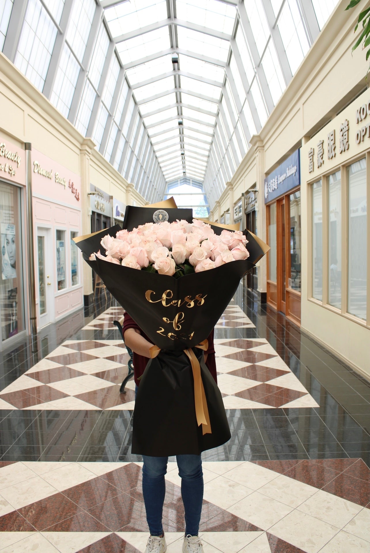 Light pink graduation bouquet - Floral Fashion Boutique