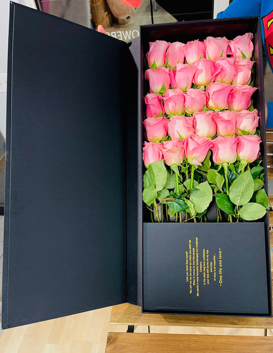 Lovely Box with Roses - Floral Fashion Boutique