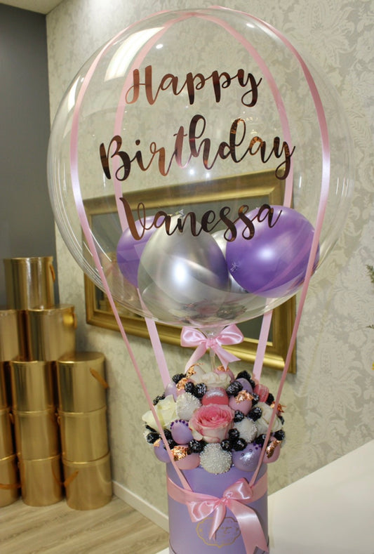 Angelical box with balloon - Floral Fashion Boutique