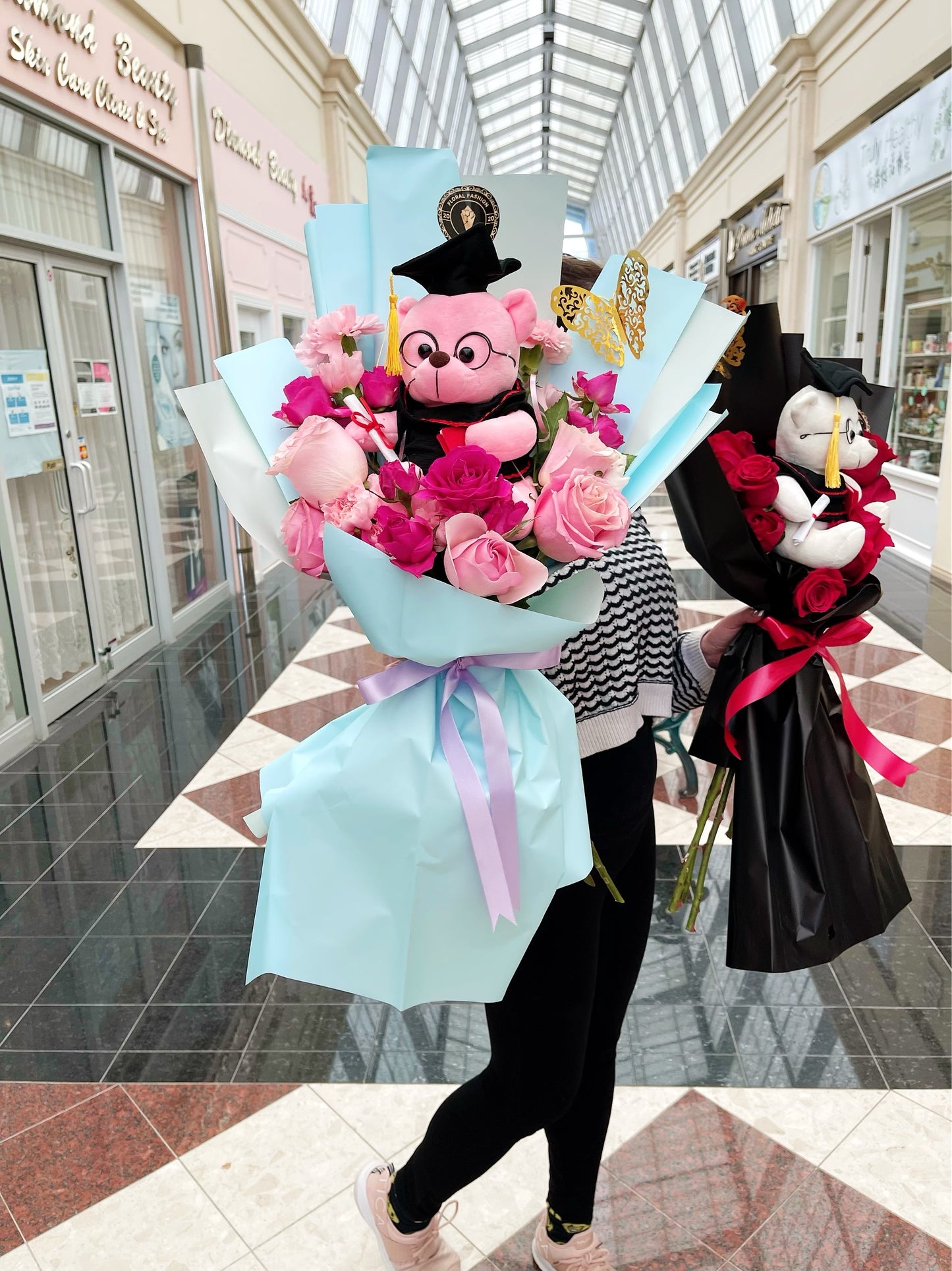 Pink graduation bouquet - Floral Fashion Boutique