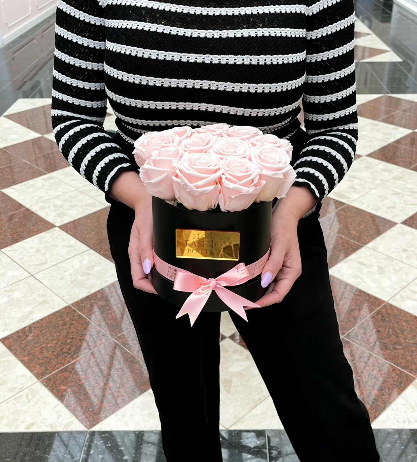 Very light pink 🤍 Roses can last up to 3 years - Floral Fashion Boutique