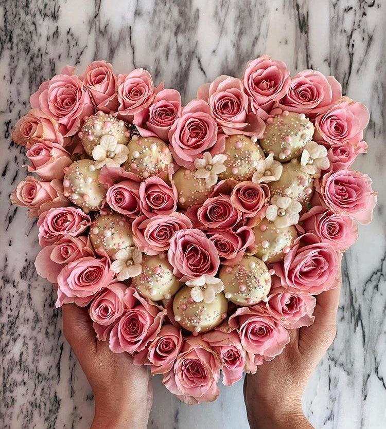 Floral Heart Edible Arrangement - Floral Fashion Boutique