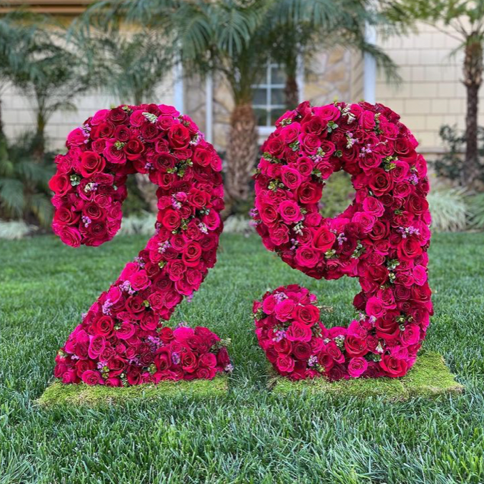 Flower letters and numbers - Floral Fashion Boutique