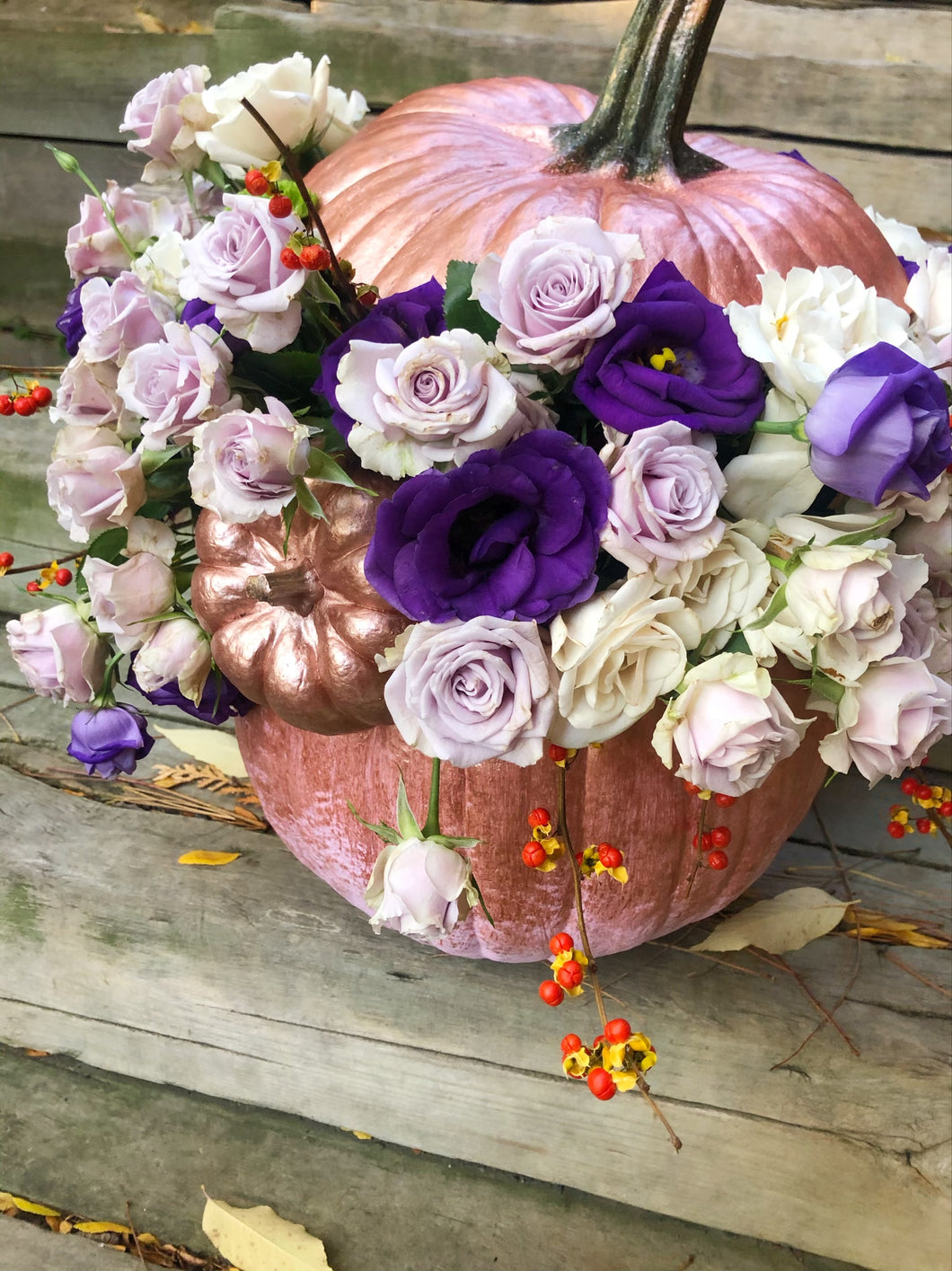 Rose gold pumpkin