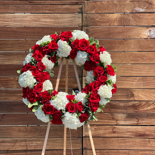 Round Spray / Funeral wreath / Funeral Arrangements - Floral Fashion Boutique