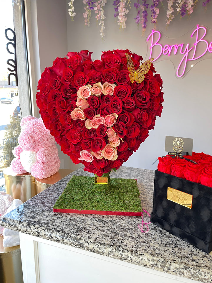 Mini Heart Shape with Flowers - Floral Fashion Boutique