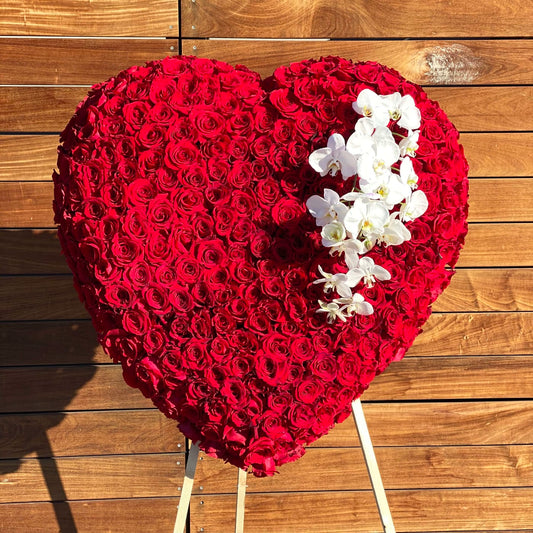 Heart on fire / Funeral Arrangements - Floral Fashion Boutique