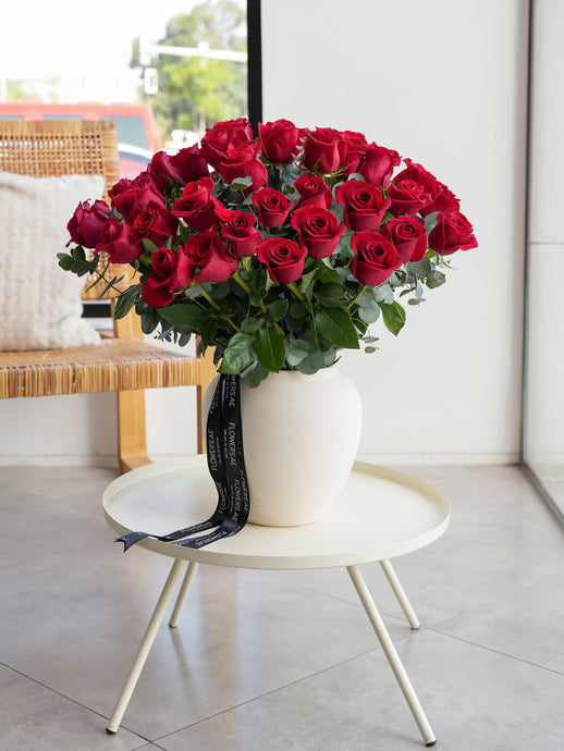 50 roses in a vase - Floral Fashion Boutique