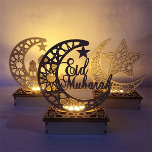 Eid Mubarak Ramadan led candles