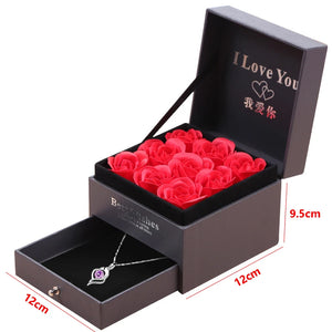 Soap Flower Jewelry Gift Box Rose Box
