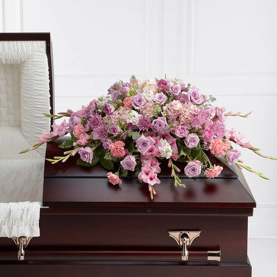 Lilac Casket Spray/ Funeral Arrangements - Floral Fashion Boutique