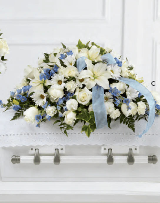 Tender treasure casket spray/Funeral Arrangements - Floral Fashion Boutique