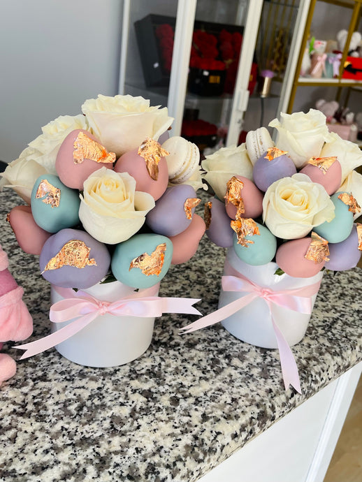 Easter Feaster Gift Box - Easter Chocolate Covered Strawberries/Edible Arrangements - Floral Fashion Boutique