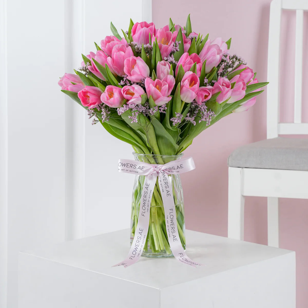 Luxury Pink Tulips - Vase - Floral Fashion Boutique