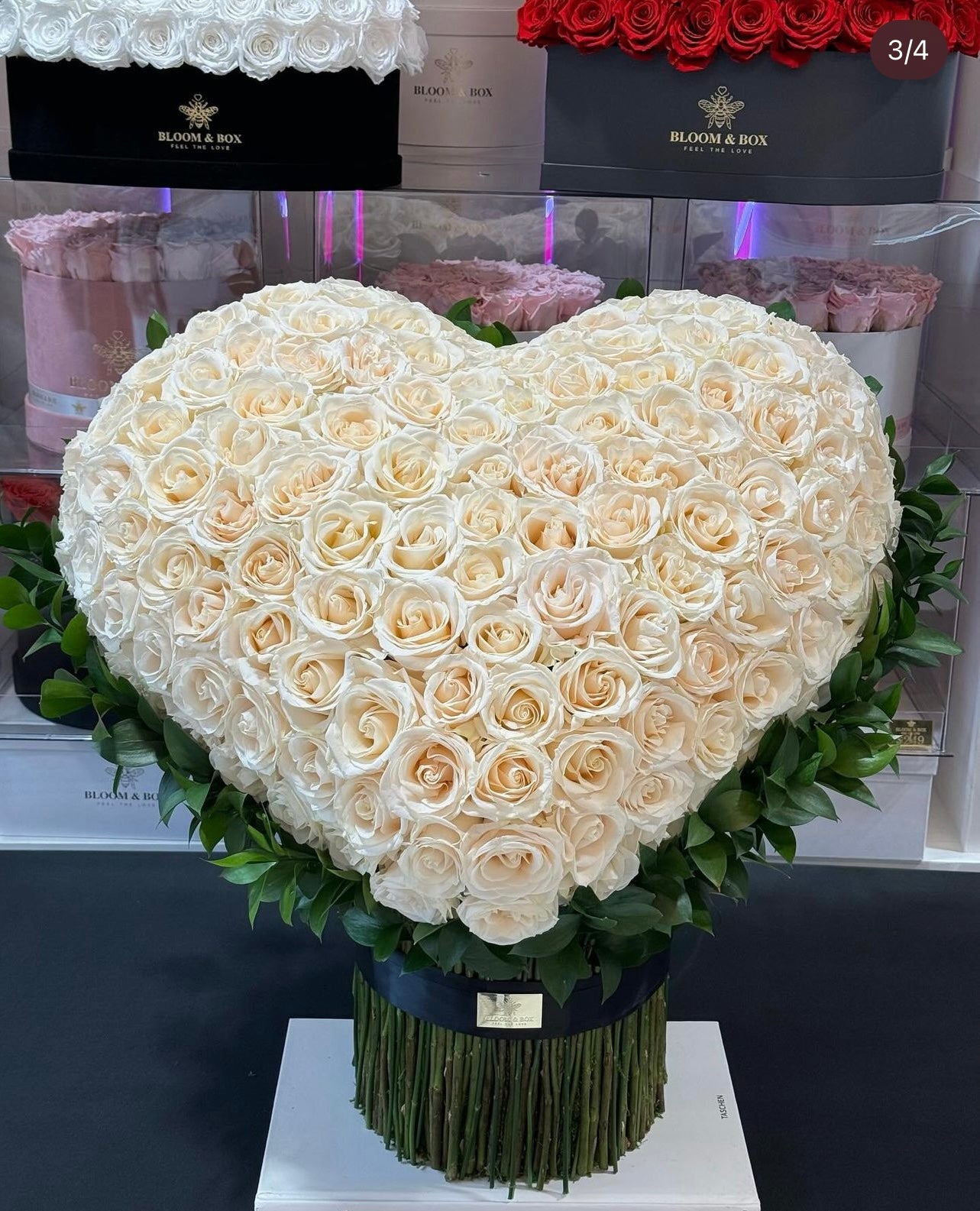 Heart Standing Bouquet/ Flower Delivery - Floral Fashion Boutique