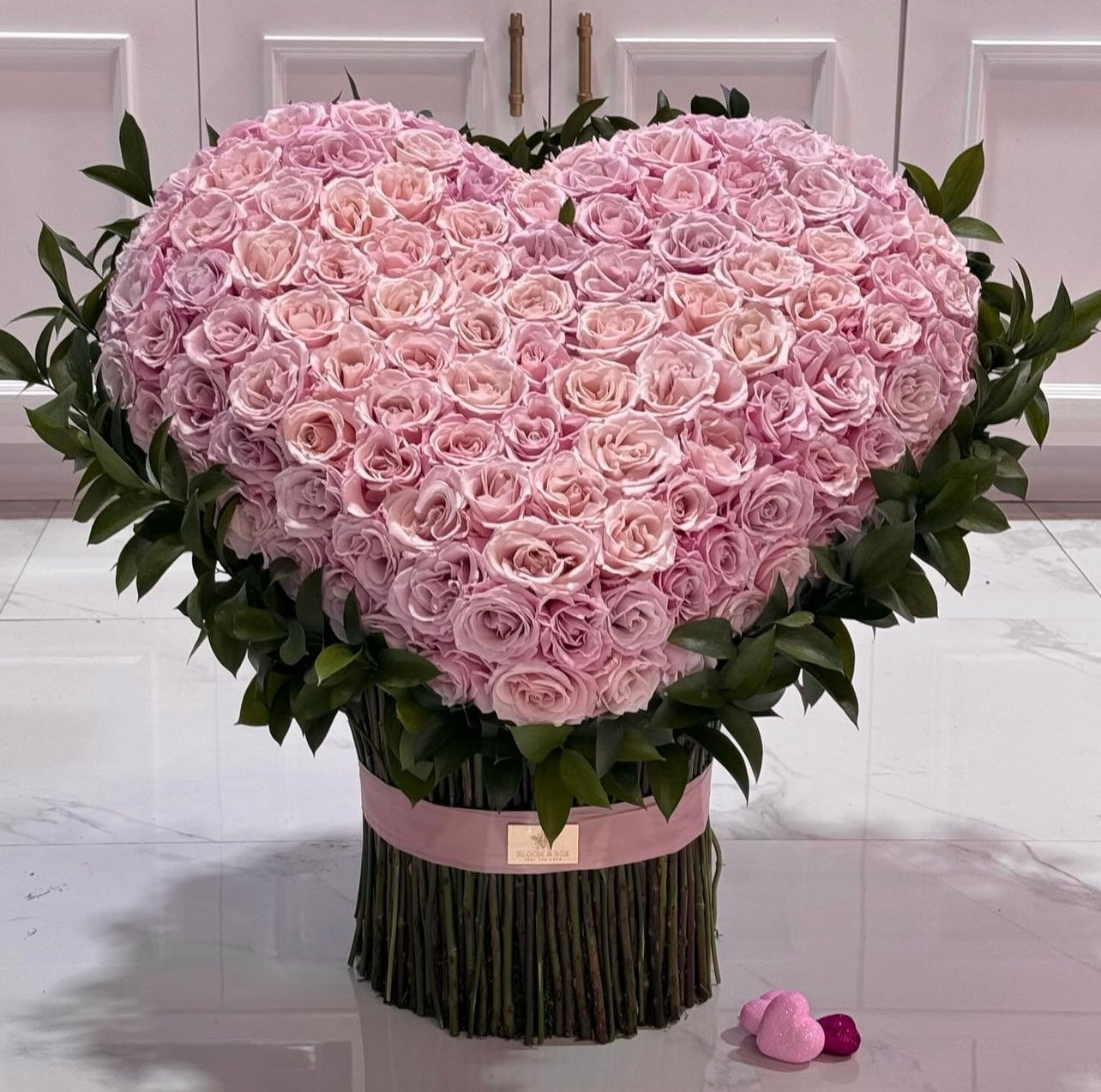 Heart Standing Bouquet/ Flower Delivery - Floral Fashion Boutique