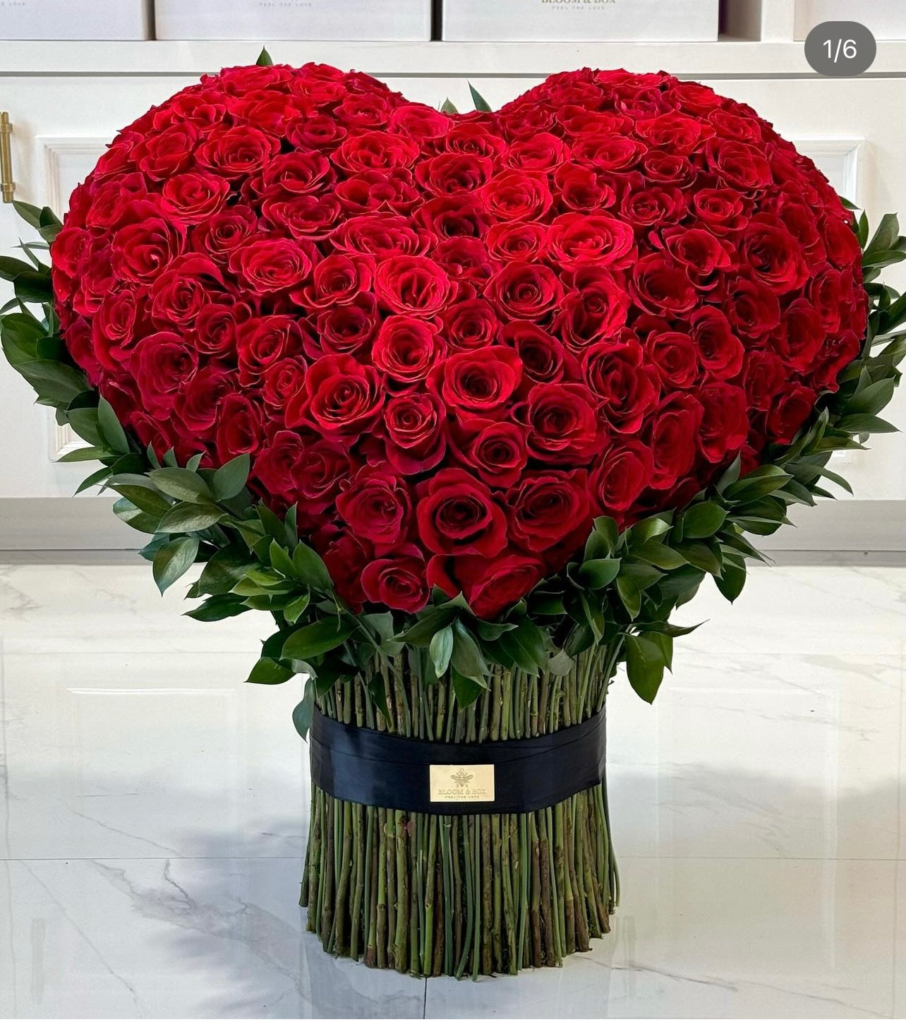 Heart Standing Bouquet/ Flower Delivery - Floral Fashion Boutique