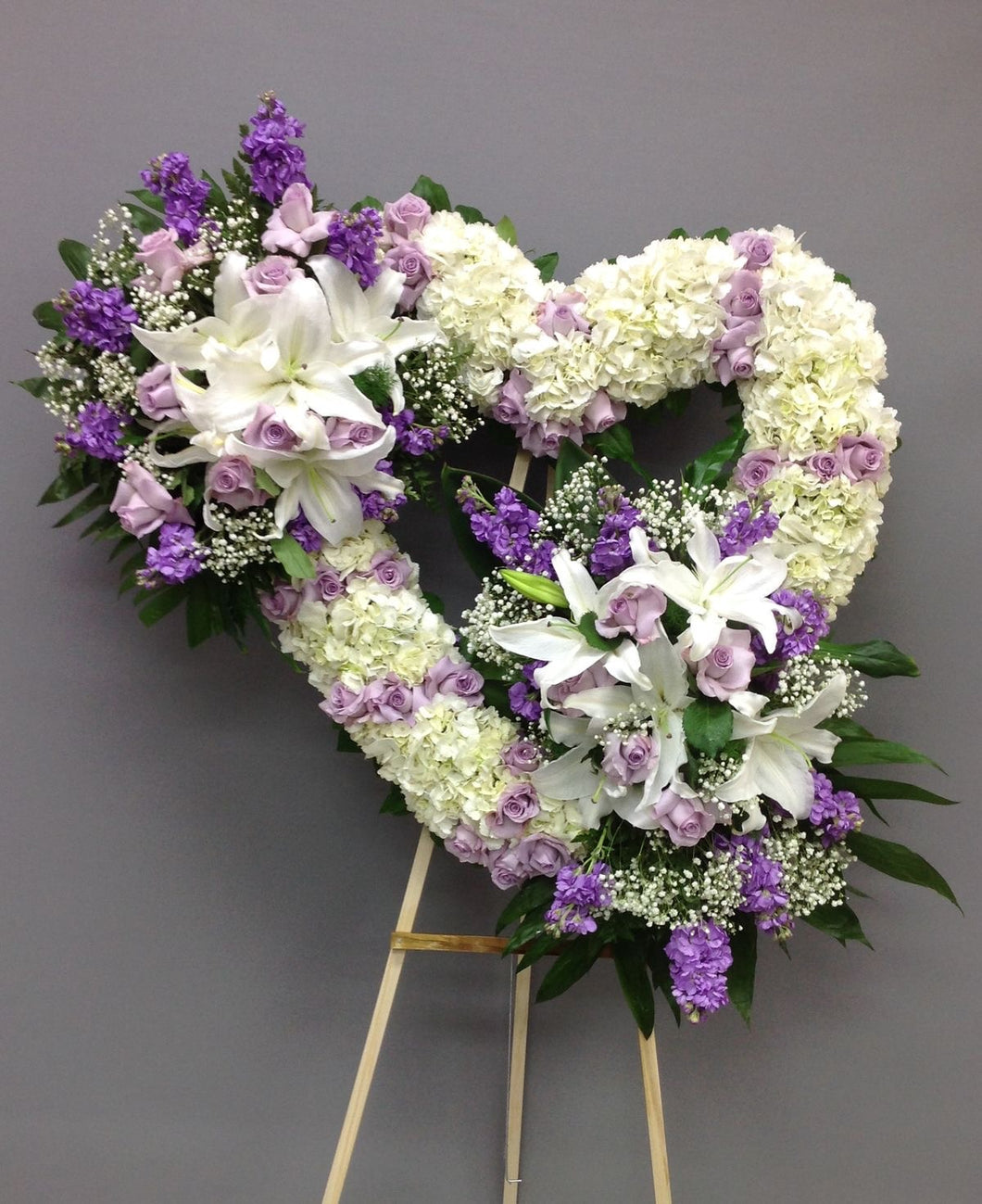 Eternal Lilac standing heart / Funeral Arrangements