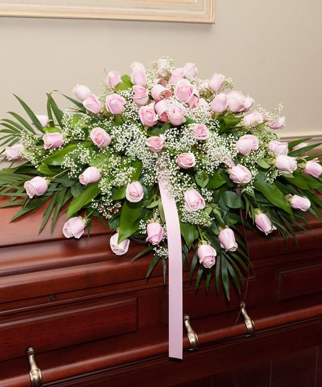 Pink Roses Casket Spray - Floral Fashion Boutique