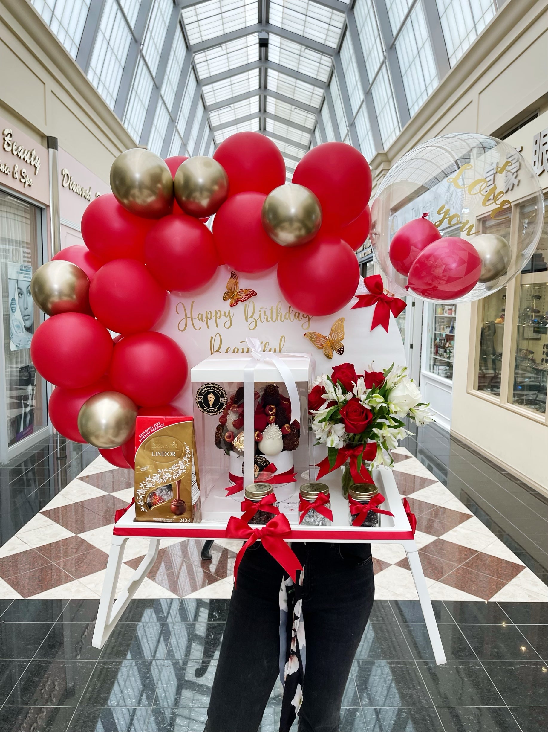 Red tray - Floral Fashion Boutique