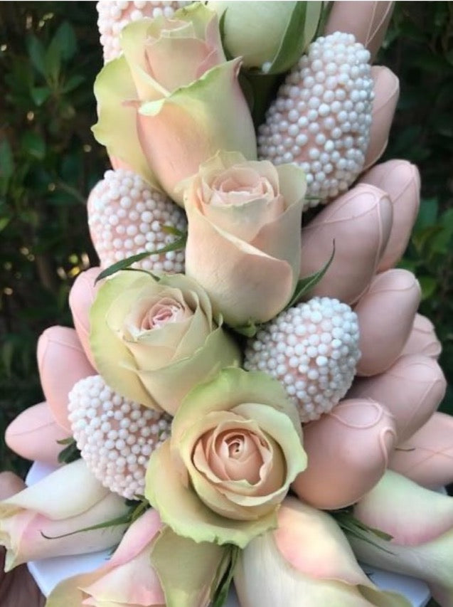 Peach Strawberry Tower - Floral Fashion Boutique