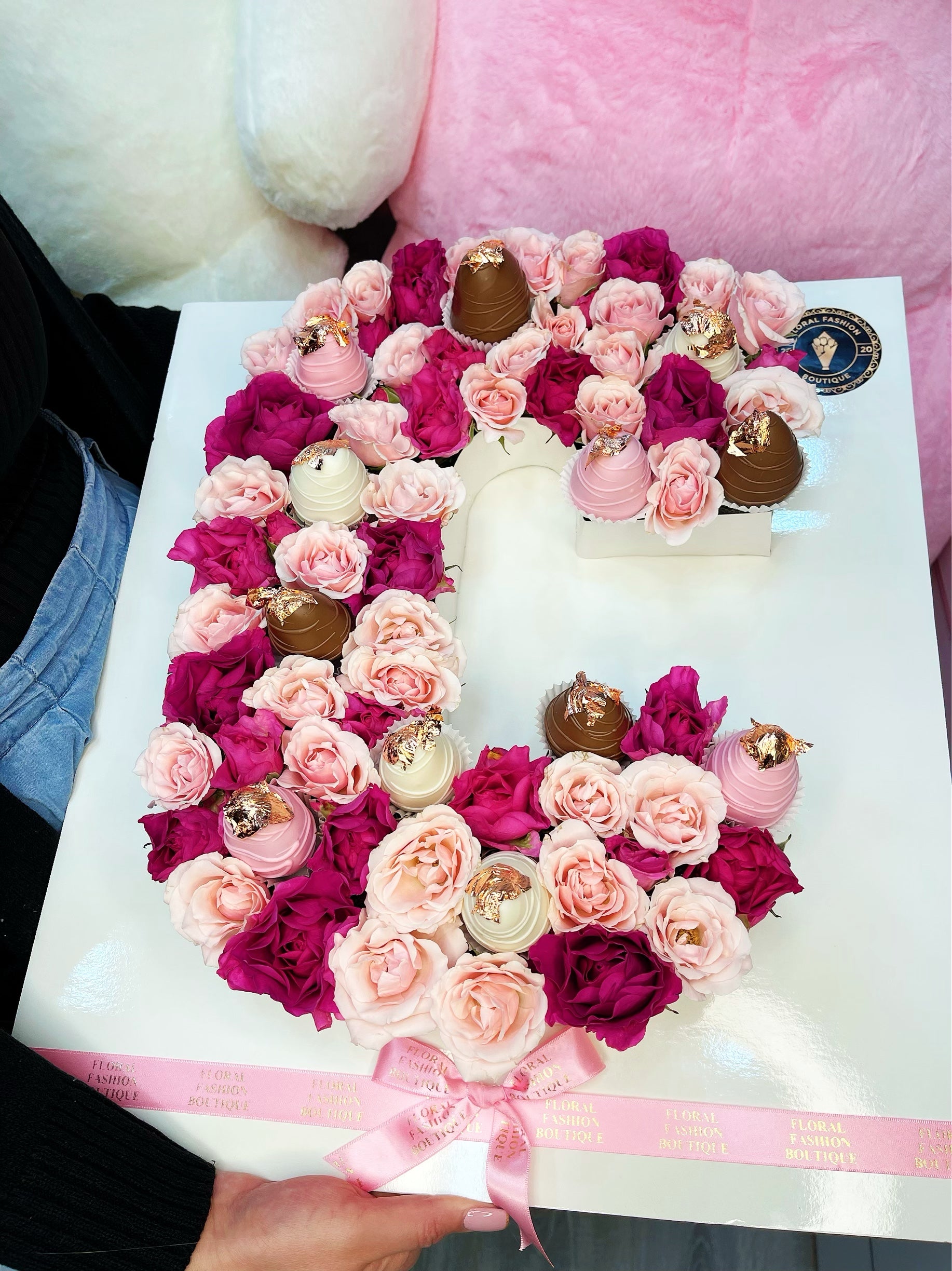 Small flower letter Edible Arrangement - Floral Fashion Boutique