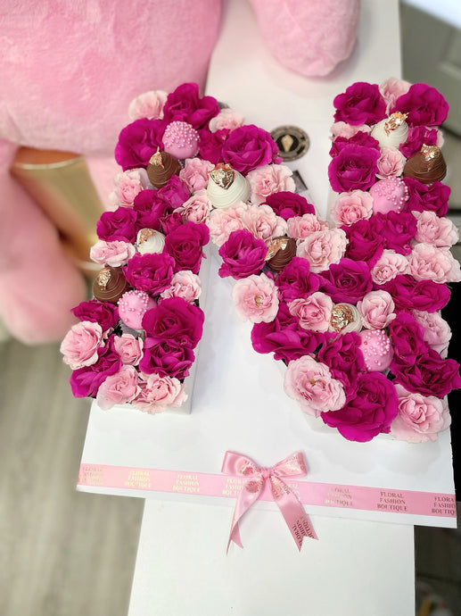 Small flower letter Edible Arrangement - Floral Fashion Boutique