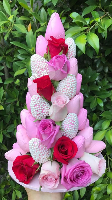 Red and Pink Strawberry Tower - Floral Fashion Boutique