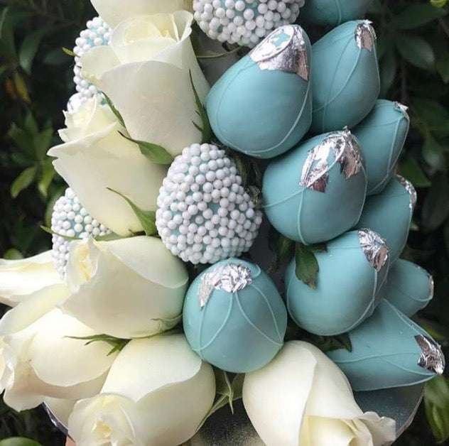 Teal Strawberry Tower - Floral Fashion Boutique