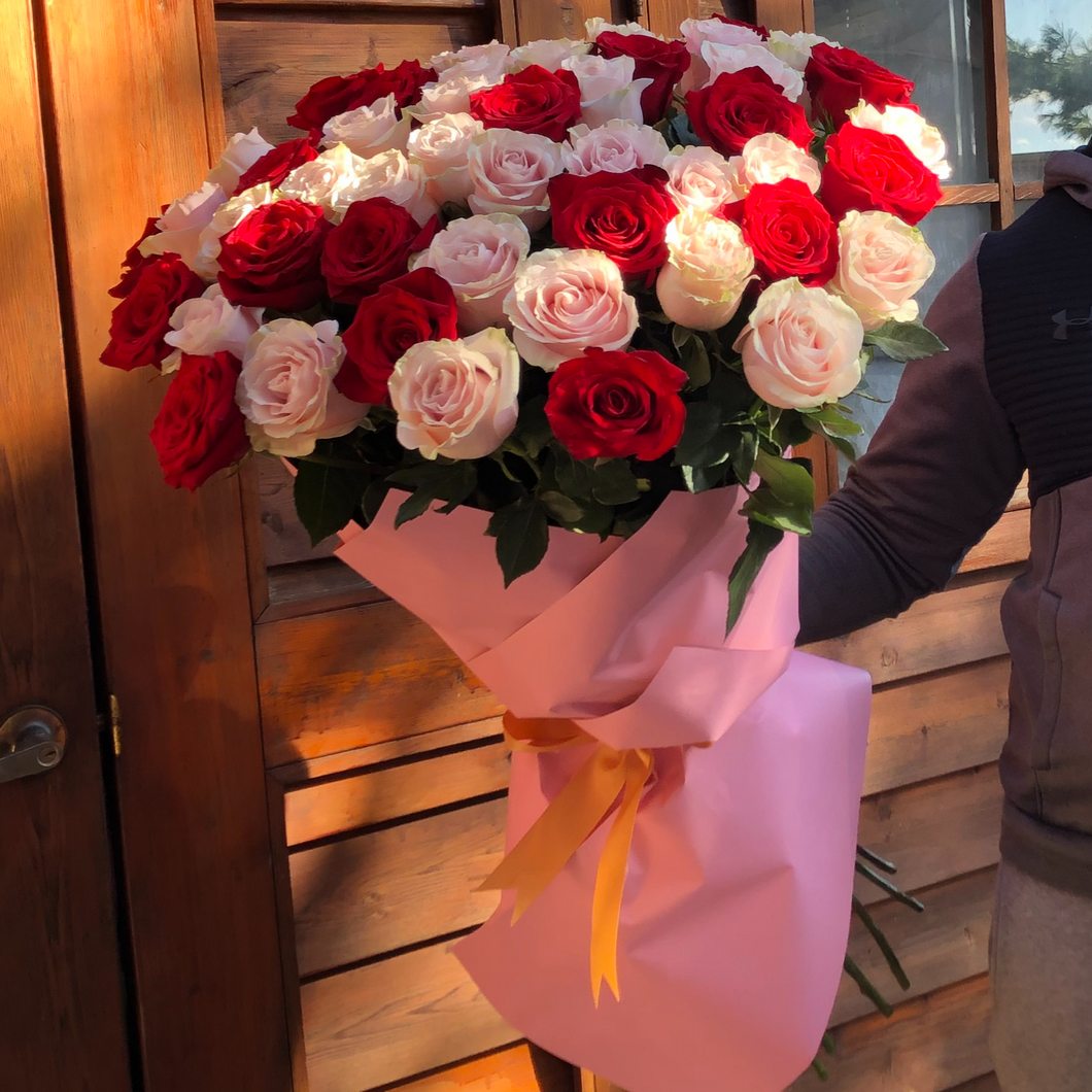 Red and Pink Roses