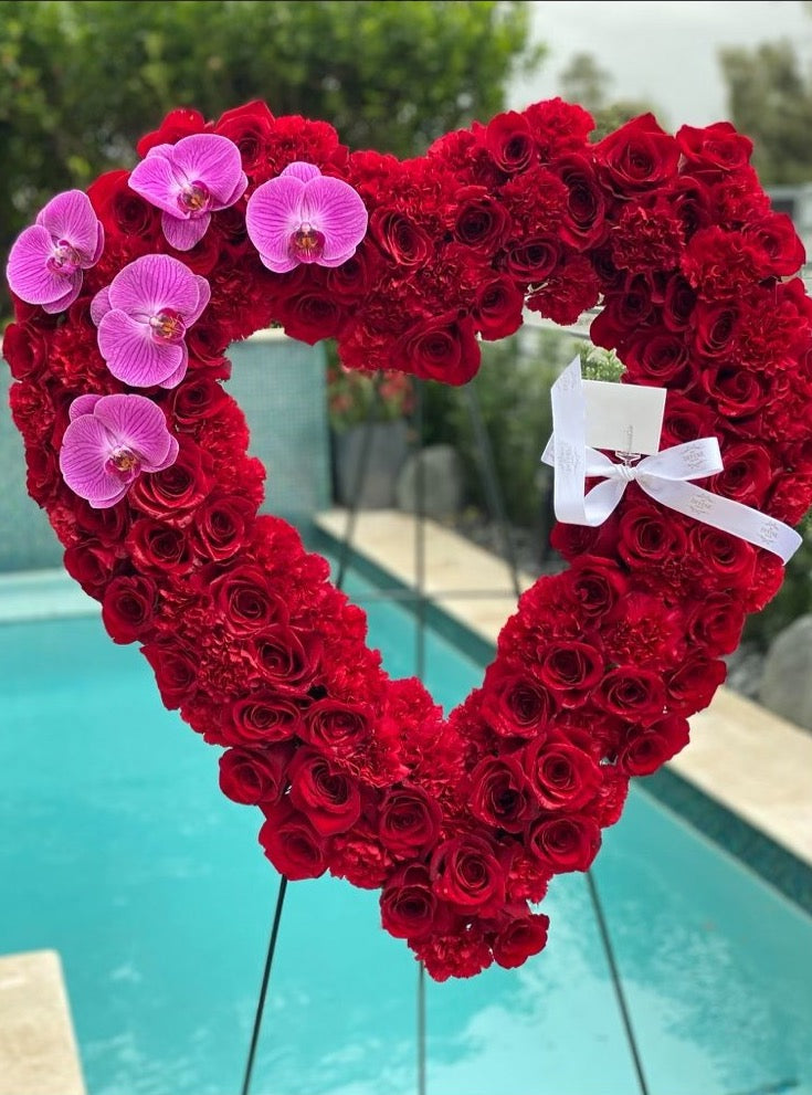Heart with Orchids