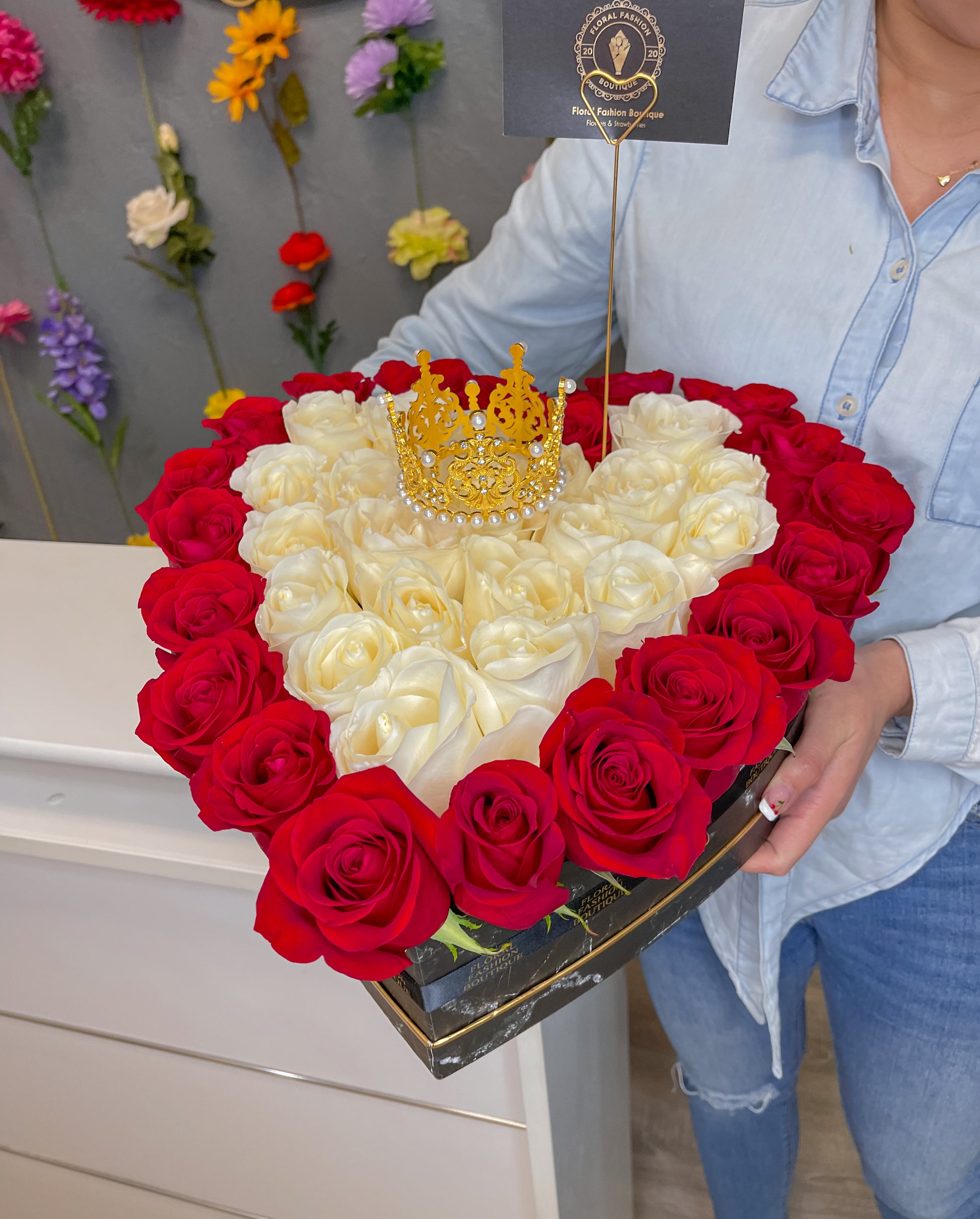 Heart Shape with roses/ Valentine’s day - Floral Fashion Boutique