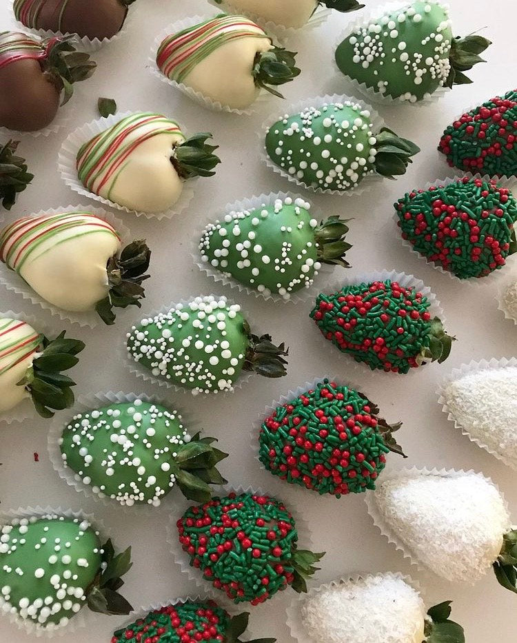 Strawberries Christmas theme